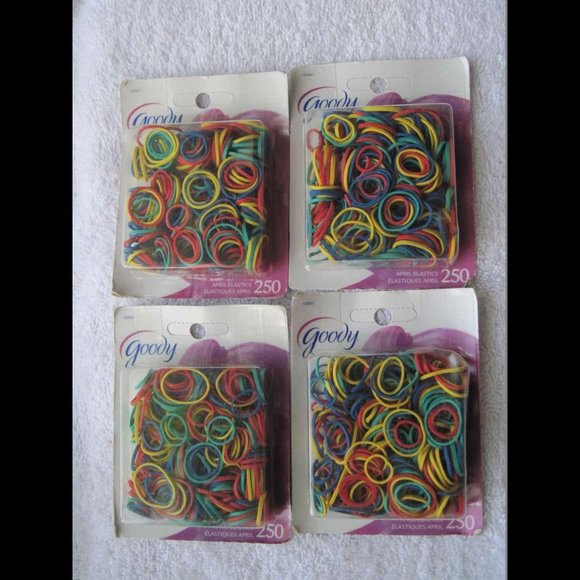 250 Goody April Colored Rubber Band Hair Elastics Ouchless No Metal Small 2009 - Picture 5 of 5